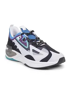 Liberty Leap7X HANOVER-1 Men Sports Lacing Shoes With Lycra Upper | EVA Sole | Comfortable & Lightweight | Quick-Wear Elastic Laces | Padded Foam Insole | Running, Gym & Outdoor Activity (41 EU-White)