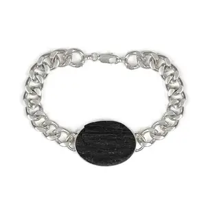 Crystu Natural Black Tourmaline Bracelet for Reiki Healing and Crystal Gemstone Bracelet for Men