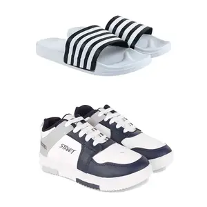 DRACKFOOT Men's Stylish Casual Shoes | Comfortable & Trendy Daily WearPremium Casual Shoes for MenGR-SPO-(2-Combo)-3026-1075-7 Multicolor