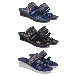 Women's Sandals | Lightweight | Stylish & Easy to Wear For Women's GR-SAN-(3-COMBO)-1953-1952-1947-8