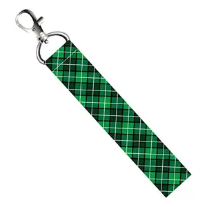 ISEE 360® Green Pattern Lanyard Bag Tag with Swivel Lobster for Gift Luggage Bags Backpack Laptop Bags Travelers Students Worker L X H 5 X 0.8 INCH