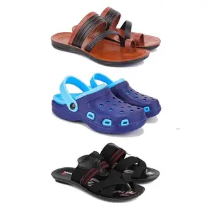 DRACKFOOT Men's Sandals | Lightweight Wear| Stylish & Easy to Wear For Men's GRT-SAN-(3-COMBO)-3151-3019-3128-8