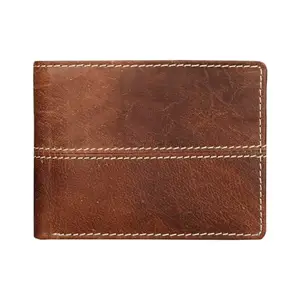 Bata Mens Leather Bifold Coin Wallet Wallet In Tan Light Brown