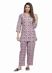 ROMAN HOME Cotton Printed Straight Short Length Kurti for Women, Top Dress for Ladies and Girls pak of i PIS.