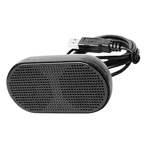 CALANDIS™ 4xMini USB Stereo Speaker Dual Horn Units Built-in Sound Card Decoder Black | Laptop & Desktop Accessories