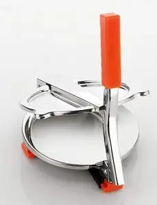 RILOVINS Heavy Duty Stainless Steel Puri Press Maker Machine with Anti-Slip Handle – Manual Roti Chapati Press for Kitchen – Easy-to-Use Roti Maker for Home Cooking