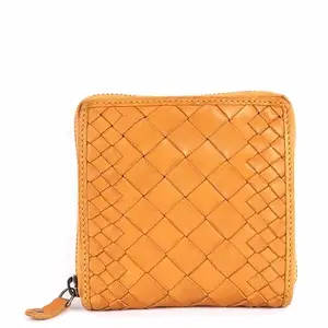 KOMPANERO Genuine Leather Women's Wallet (C-12965-MUSTARD)