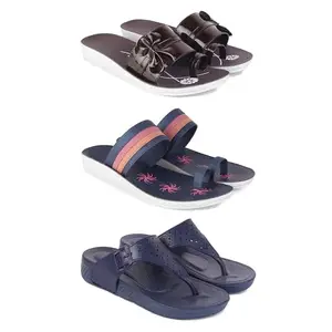 Women's Comfortable Sandal,Casual Lightweight Sandal for Everyday Wear | CL-(COMBO-3)-1987-1991-1985-6-EURO-37