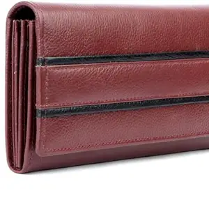 REEDOM FASHION Genuine Leather Women Evening/Party, Travel, Ethnic, Casual, Trendy, Formal Brown Genuine Leather Wallet (4 Card Slots) (Brown) (RF4610)