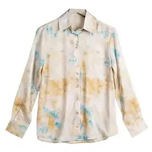 Leriya Fashion Women's Rayon Oversized Fit Top Korean Style Long Sleeve Oversized Button Down| Workwear Top for Office & Casual Wear