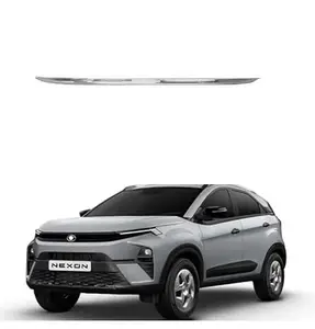 AUTOSMARTLOOK® Chrome Trunk Garnish for Car | Dicky Trim Rear Boot Patti Upper Compatible with Tata Nexon (2023 to Present) Type-3