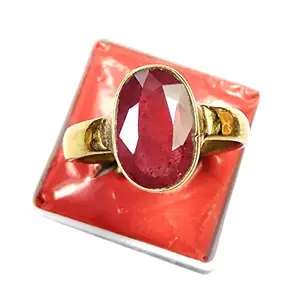 Priyanshu Navratn Lab Certified 6.00-7.00 Ratti Original Stone Panchdhatu Metal Adjustable Ring for Men