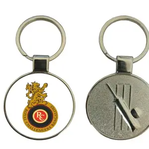 Charming Creations Royal Challengers Bangalore Special Cricket Edition Gift, KY01 | Best Gift For Friend (Metal Keychain)