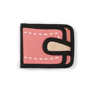 Craoopii Funny 2D Cartoon Wallet Creative Cute Wallet 3D Style 2D Drawing Cartoon Wallet for Women Men, pink, 2d Cartoon Wallet