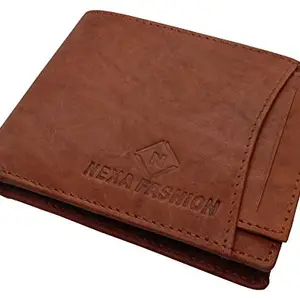 NEXA FASHION Mens Brown Antique Leather Wallet with 6 Card Slots