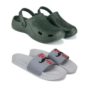 BERSACHE Lightweight Stylish Clog Sole for Men-6068+1590 Multicolor