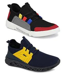 TYING TYING Multicolor (9341-9096) Men's Casual Sports Running Shoes 9 UK (Set of 2 Pair)