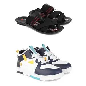 DRACKFOOT Men's Stylish Casual Shoes | Comfortable & Trendy Daily WearPremium Casual Shoes for MenGRT-SPO-(2-Combo)-3128-1074-8 Multicolor