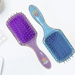 Cute portable hairbrush for baby girl 20cmx7.5xm for travel and daily use set of 2