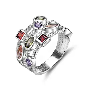 STYLISH TEENS dc jewels Hot Party Multicolour Diamond Ring For Women & Girls (7)
