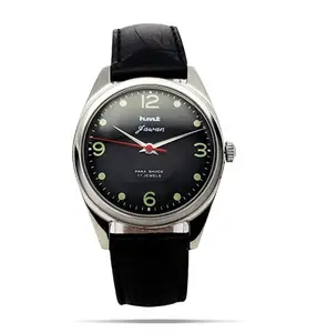 Hmt pilot black online dial