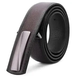 Kastner Men's Formal and Casual Pin Closer PU Leather Belt with Textured Design and Buckle