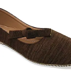 FIT O FIT Women's Casual Stylish Canvas Shoe (EU 38/ IND 5, Brown)