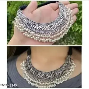 O S O Sdised Round Chain Pendant Long Necklace For Girls and women's Design_143