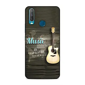 Jellybird Premium Unique Stylish Slim Lightweight Shock Proof Hard Back Case Mobile Cover for Vivo Y12 (Guitar 3D Printed)
