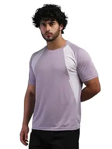CHKOKKO Gym Tshirt for Men Workout Regular Fit Sports Activewear Man Tshirts with Round Crew Neck and Half Sleeves for Yoga Running&Outdoor Activities