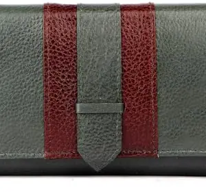 REEDOM FASHION Genuine Leather Women Evening/Party, Travel, Ethnic, Trendy, Formal Grey Genuine Leather Wallet (4 Card Slots) (Grey) (RF4655)