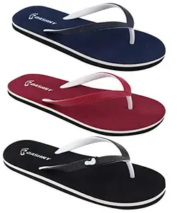 Dashny Multicolor-(211-238-240) Pack of 3 Stylish comfortable indoor/outdoor slippers & flip flops for women