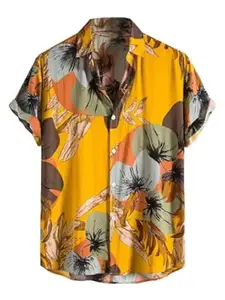 Leriya Fashion Men's Rayon Regular Fit Casual Shirt | Stylish | Printed| Formal|Solid Short Sleeve | Trendy | Summer-Button Down (Available in Plus Size)
