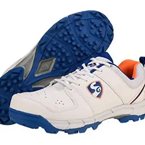 SG Shoe SG ICON 2.0 WHT/ORG/RBLUE No. 6 Cricket Shoes, 6 (WHT/ORG/RBLUE)