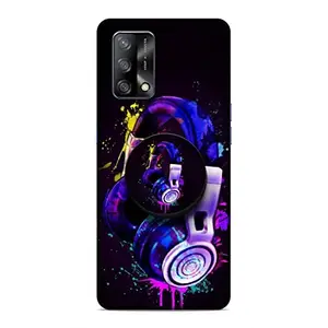Screaming Ranngers Screaming Ranngers Designer Printed Hard Matt Finish Mobile Case Back Cover with Mobile Holder for Oppo F19 (Music/Headphones)