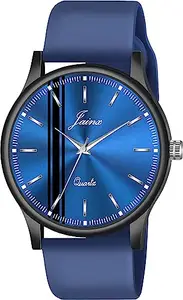 jainx Blue Silicone Strap Analog Wrist Watch for Men - JM7155