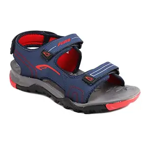 FURO by Redchief Men's EVE Blue/H.Risk RED Sandal (SM116 C1207_7)