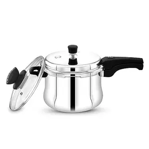 MAXIMA Sumo Plus Belly Triply Stainless Steel Outer Lid Pressure Cooker, Induction Base Stainless Steel Pressure Cooker