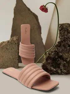 Picktoes PT-427 Women's Pink Synthetic Leather Casual Flat Sandal