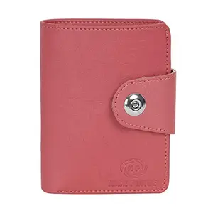 NICE PURSE Men's&Women Pink Artificial Leather Wallet (10 Card Slots)