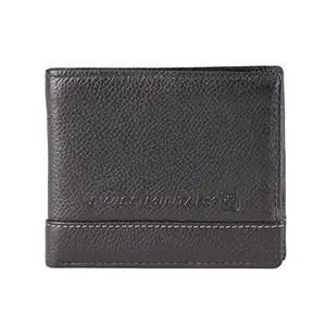 SWISS MILITARY Bing Removable Card Case Leather Wallet-Black