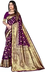 Shasmi Women's Banarasi Saree Pure Kanjivaram Silk Saree Soft new ladies 2026 Design Wear Pattu Sarees Latest Cotton Party Sari collections With Blouse Piece for Wedding sadi (PARI 181)
