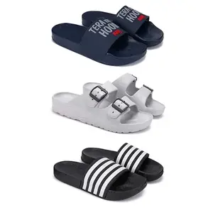 DRACKFOOT Men's Sandals | Lightweight Wear| Stylish & Easy to Wear For Men'S GRT-SAN-(3-COMBO)-1588-3114-3024-6