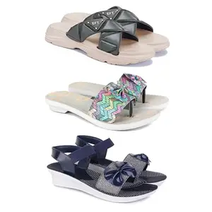 Women's Comfortable Sandal,Casual Lightweight Sandal for Everyday Wear | BTS-(3-COMBO)-1891-1966-1972-8-EURO-39
