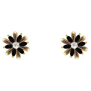 Comet Busters Golden and Black Non Piercing Earring Stickers Self Adhesive Ear studs Stick Ons (ES039)