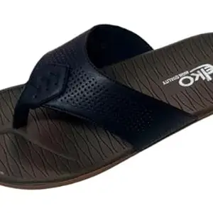 Slip-ons Light-Weight All Day Wear Men's Flip-Flops | Anti-Skid Sole | Extra Comfortable Footbed | Water Resistant Slippers (Navy, UK Footwear Size System, Adult, Men, Numeric, Medium, 9)