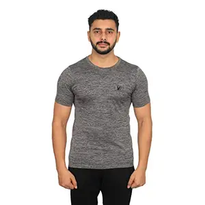 Vector X VTD-045 Gym Wear T-Shirts for Men (Grey, M)