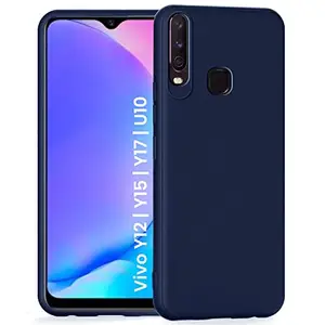 CSK Back Cover Vivo Y15 Scratch Proof | Flexible | Matte Finish | Soft Silicone Mobile Cover Vivo Y15 (Blue)