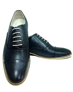 ASM Black Oxford Shoes with Two-Tone Hand Finish Croco Leather ARTICLE-HU221, UK 4 to 15 (14)