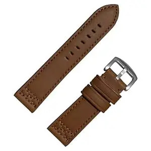 ECSTASY ''FSLDS-07'' Quick Release Leather Watch Bands, Watch Straps for Men 22mm Top Grain Leather Watch Strap (Choose Your Size & Color)